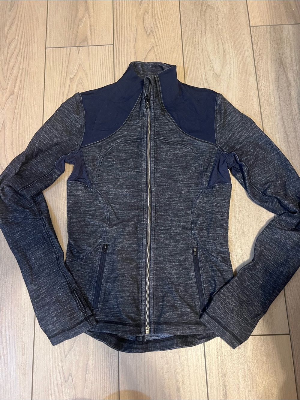lululemon athletica Navy Heather Full-Zip Training Jacket